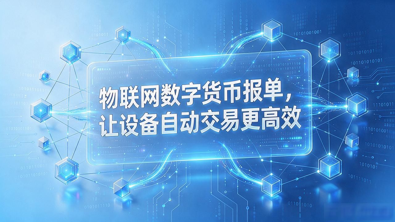 物联网数字货币报单，让设备自动交易更高效