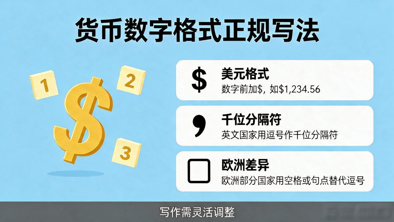 货币数字格式怎么写？正规写法与常见错误避坑指南
