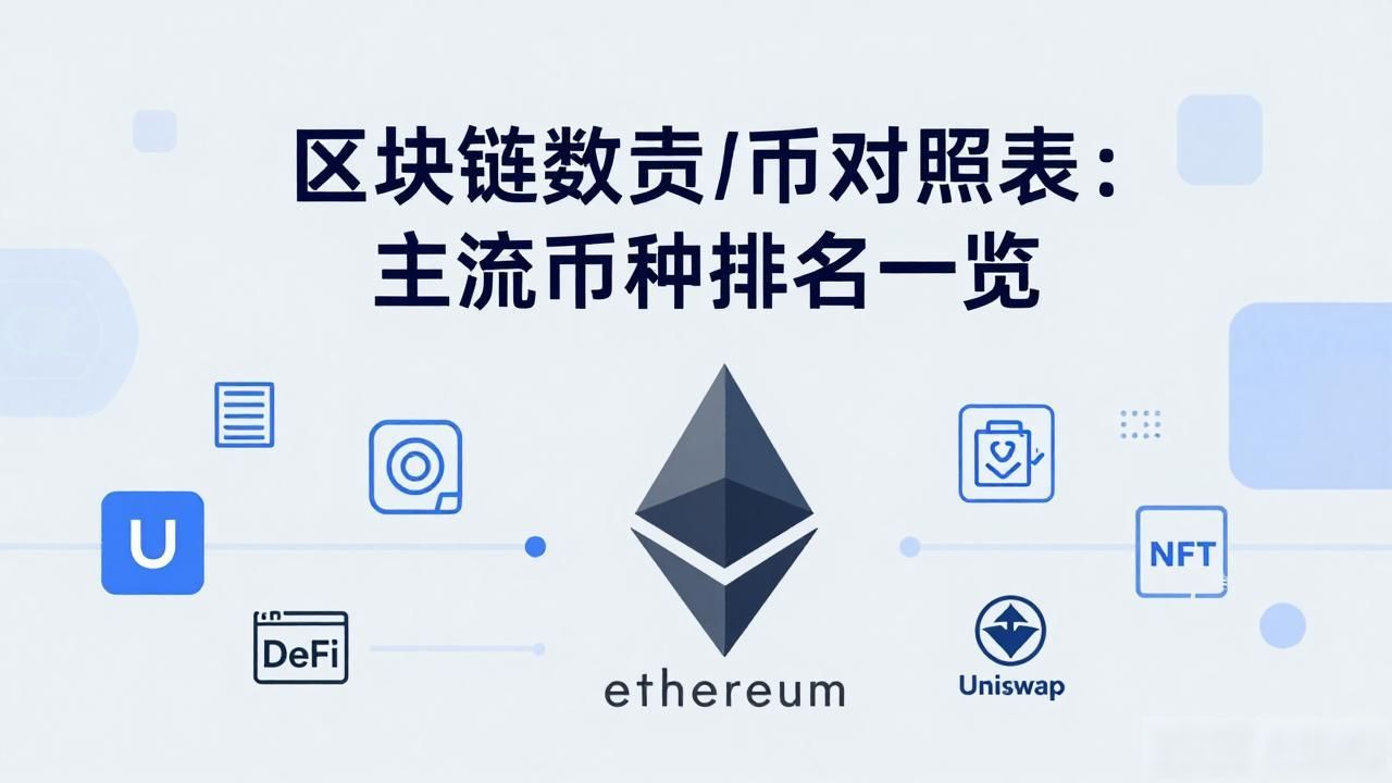 区块链数字货币对照表:主流币种排名一览